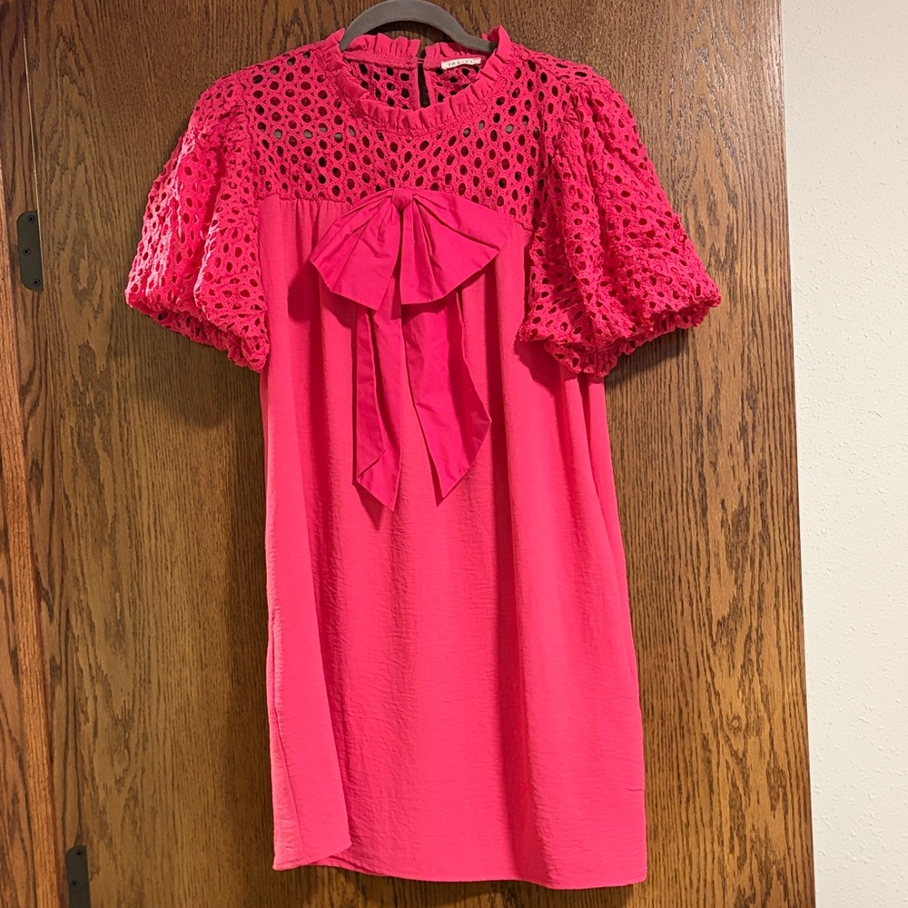 Pink Dress with Bow Detail size Small